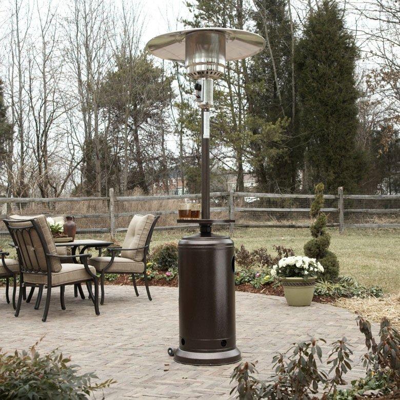AZ Patio Heaters Bronze Patio Heater with Table 48K BTU In The Swim