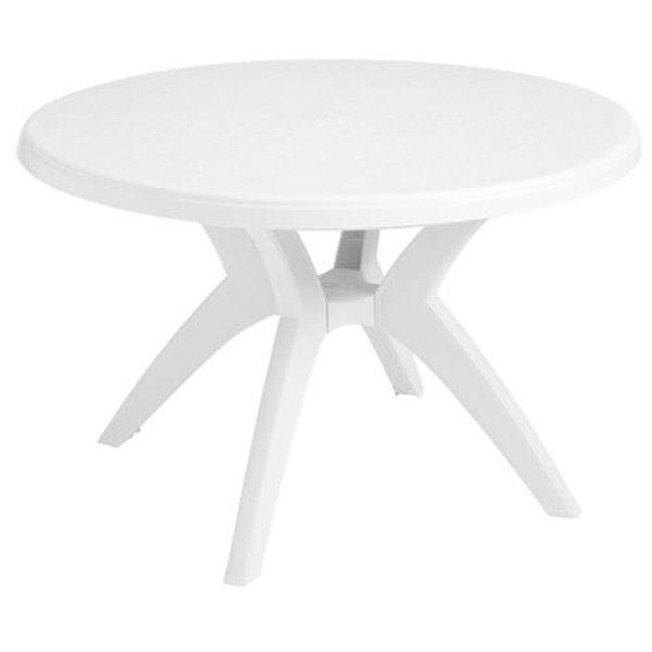 GROSFILLEX  Ibiza 46-in Round Resin Table  Sandstone