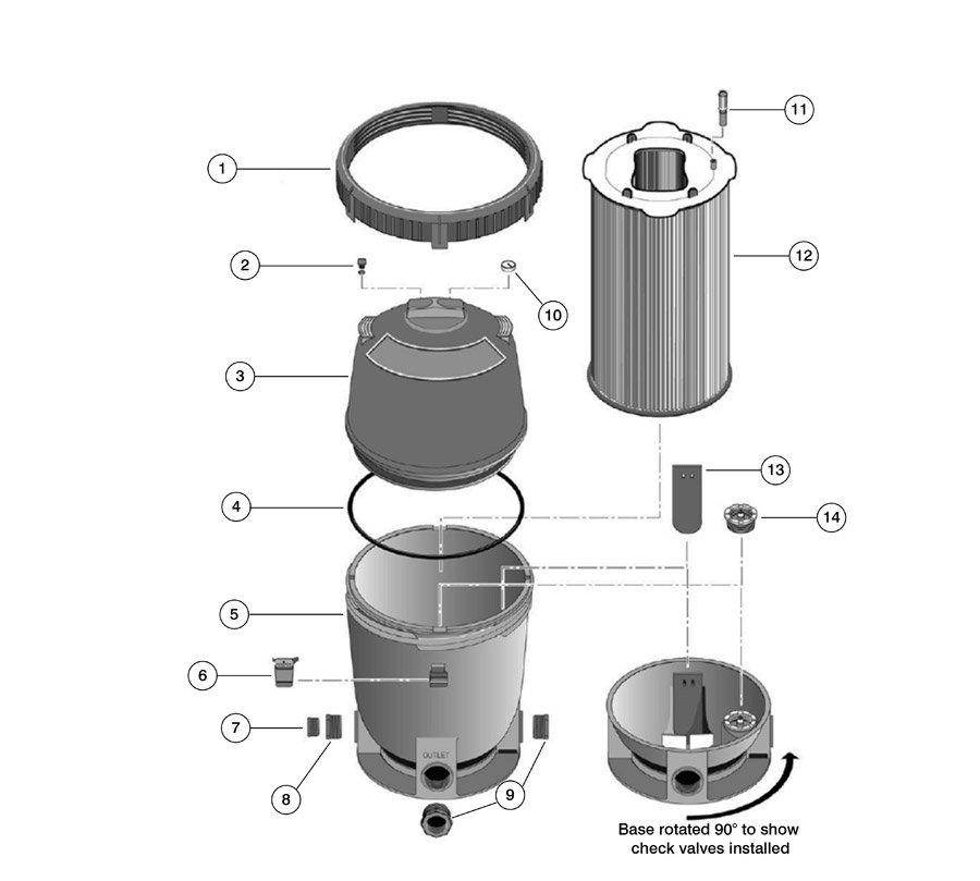 Sta-Rite  2 PLD Modular DE Filter Replacement Parts