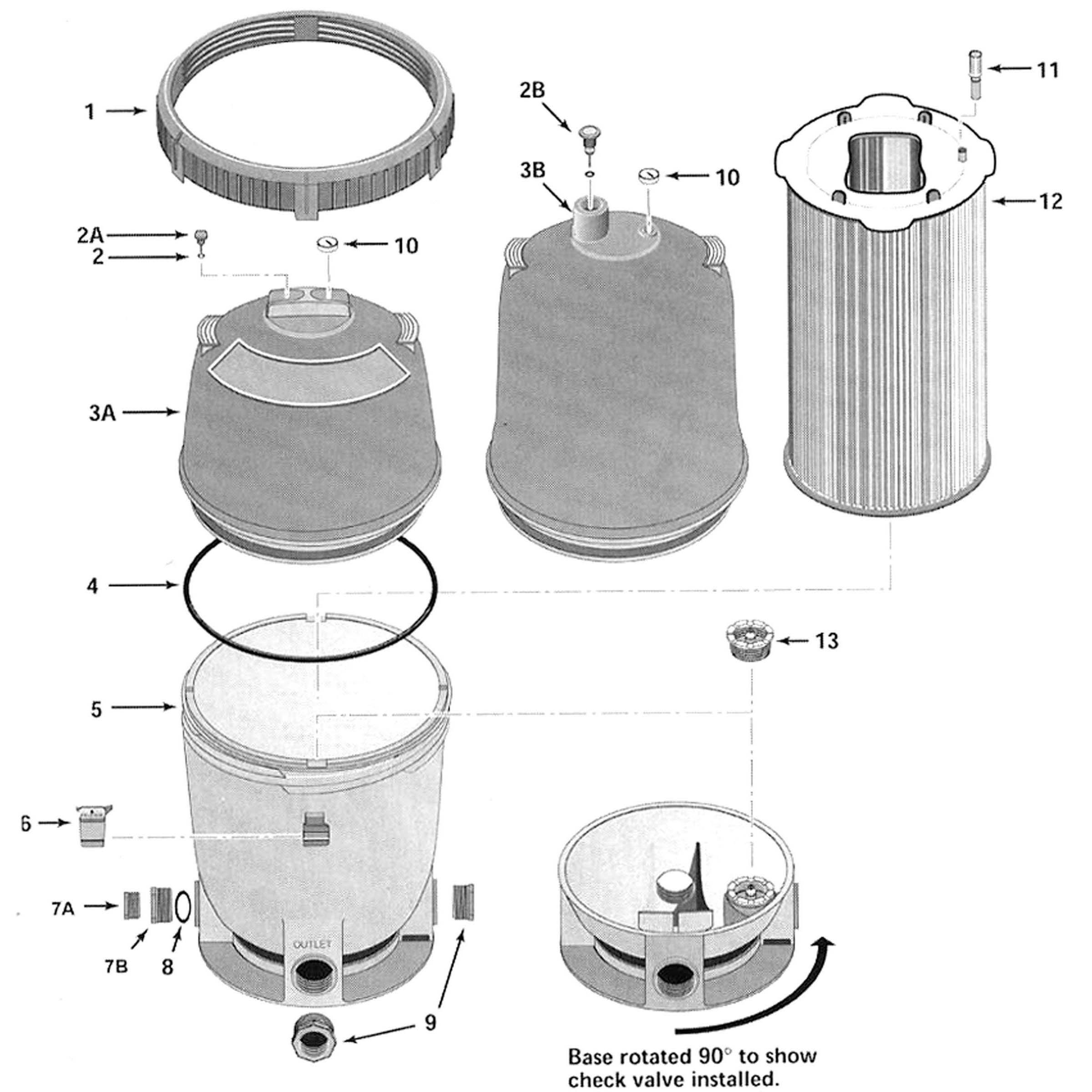 Sta-Rite System 2 PLM Modular Media Pool Cartridge Filter Parts