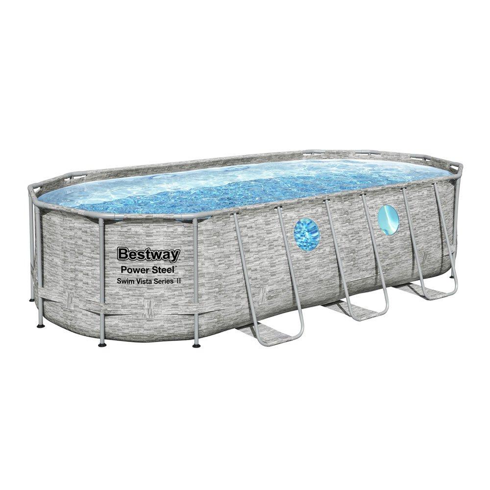 Bestway  Power Steel 18 x 9 x 48 Oval Above Ground Pool Set
