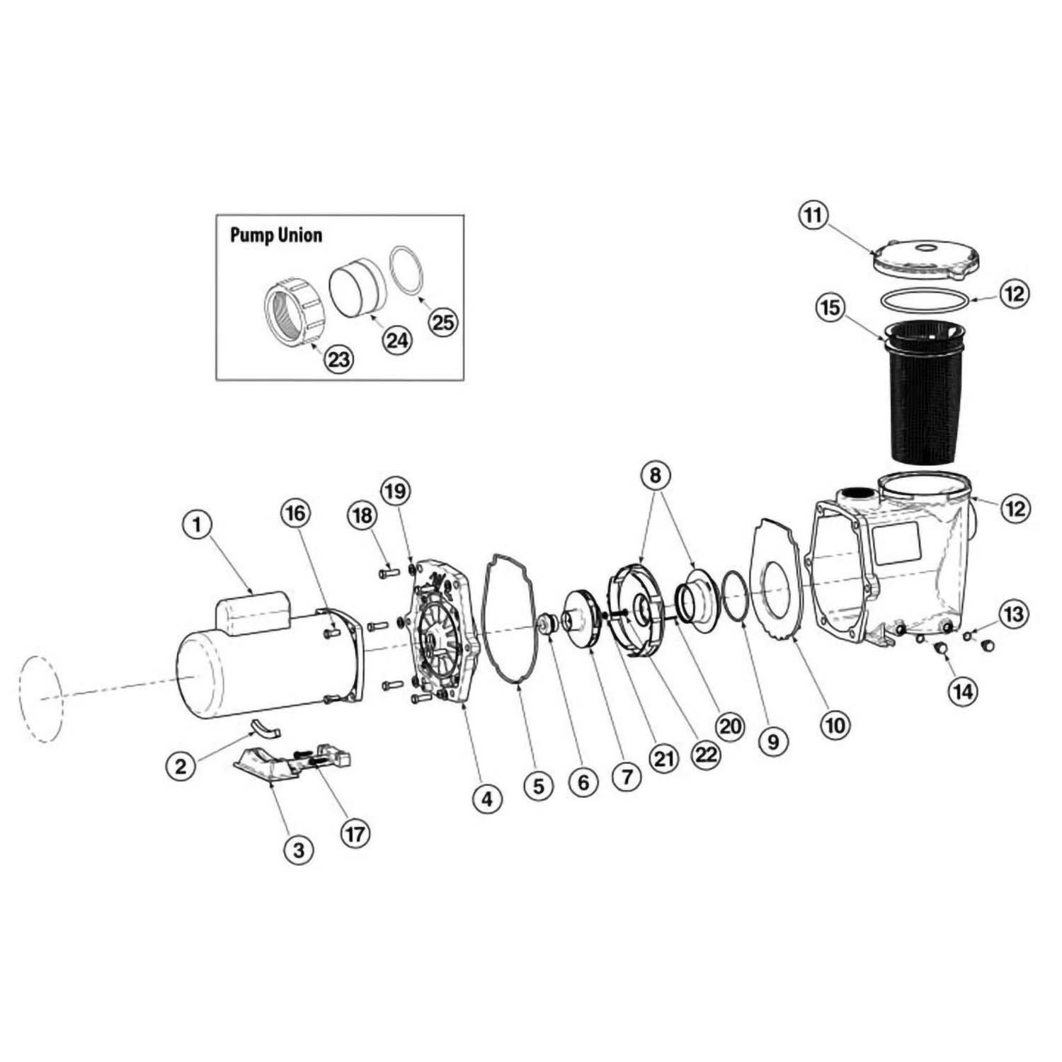Waterway Econo-Flo 2 Speed Pump Parts