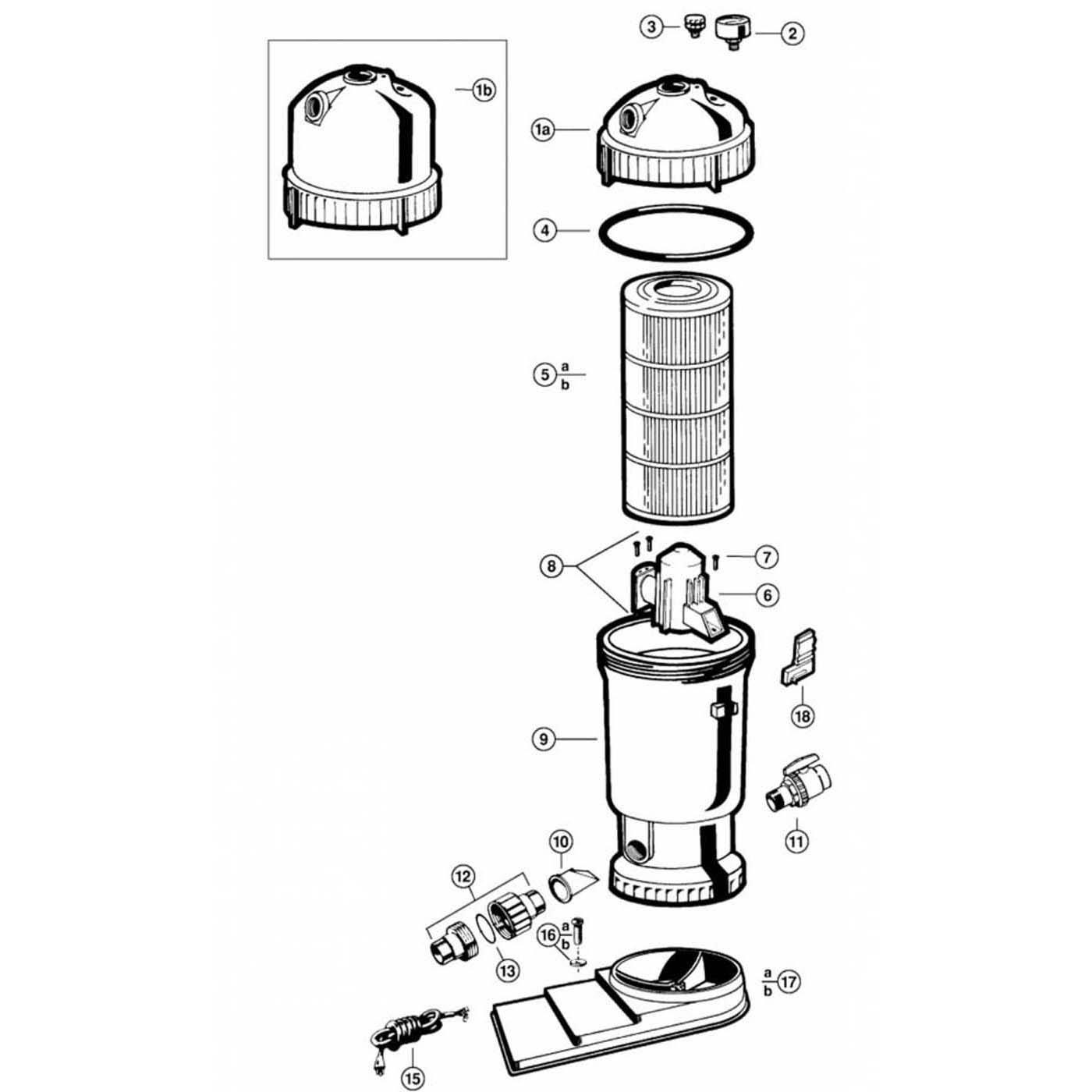 Hayward ASL C850 C1250 Cartridge Filter Parts