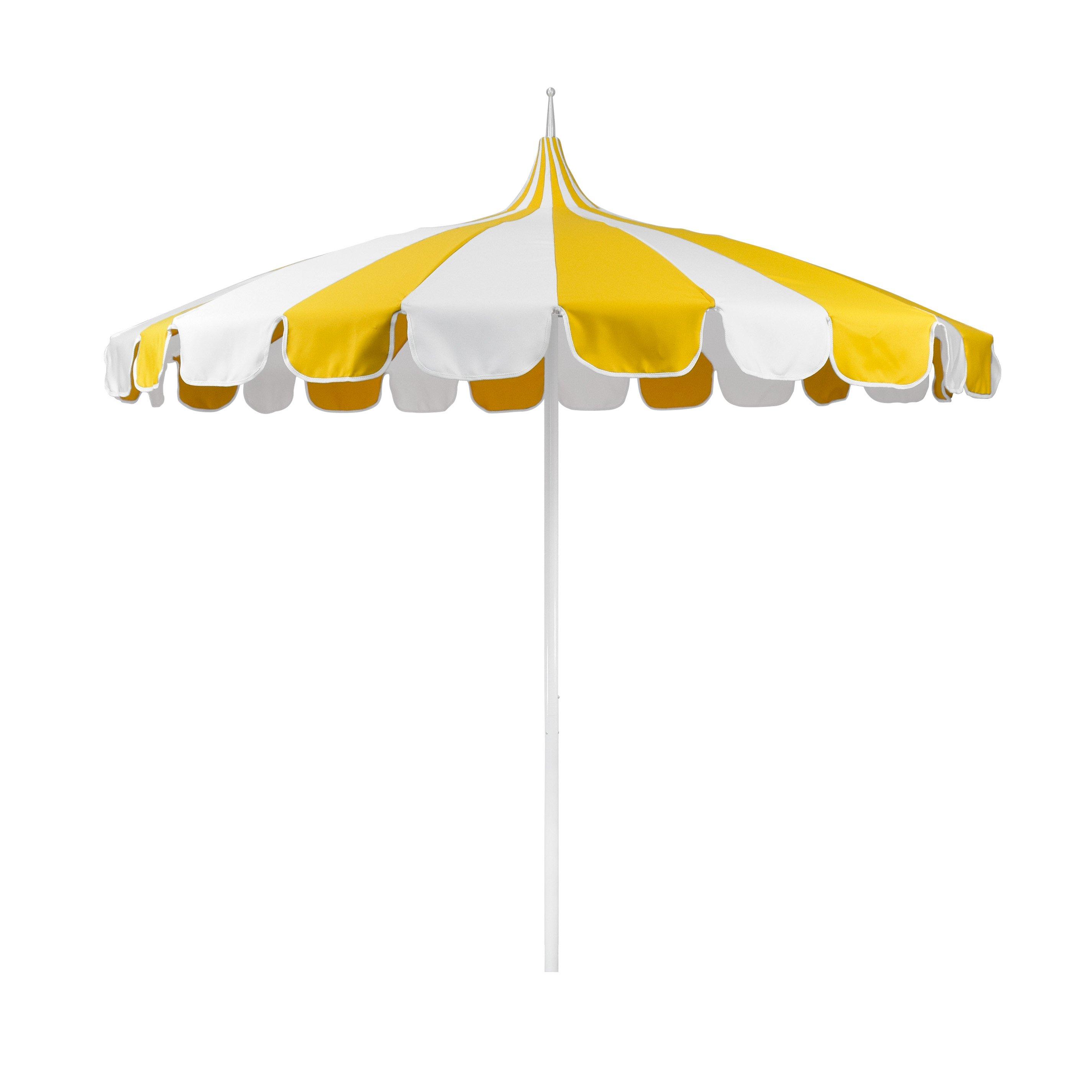 Vintage Pagoda Two-Tone 8.5 Umbrella Yellow