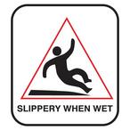 Slippery When Wet Stick-on Vinyl Sign