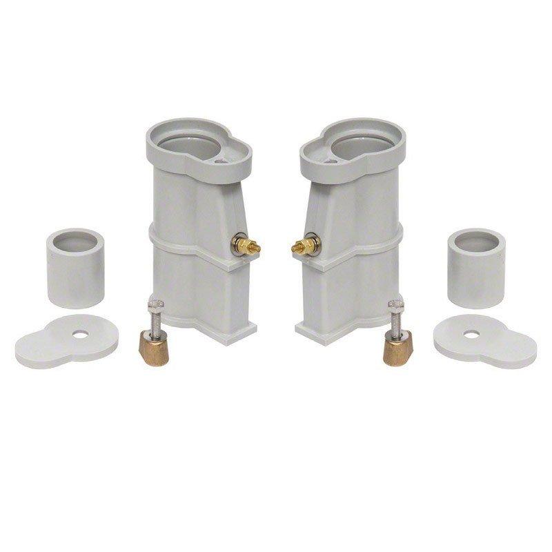 S.R Smith  Salt Pool Plastic Anchor Set with Black Escutcheons