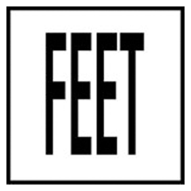 6" Smooth Ceramic FEET Waterline Tile