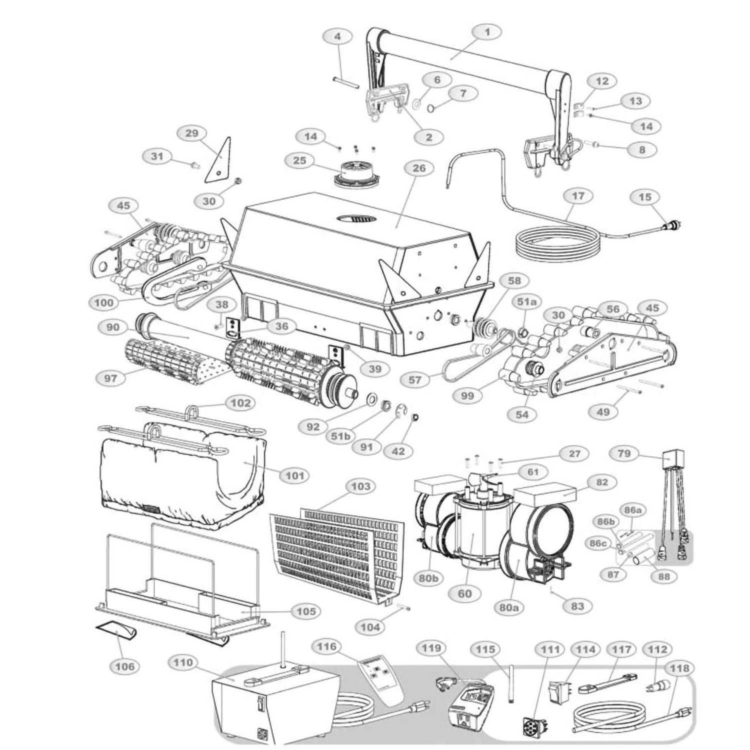 Aqua Products Aquabot Ultra / Ultrabot Pool Cleaner Parts