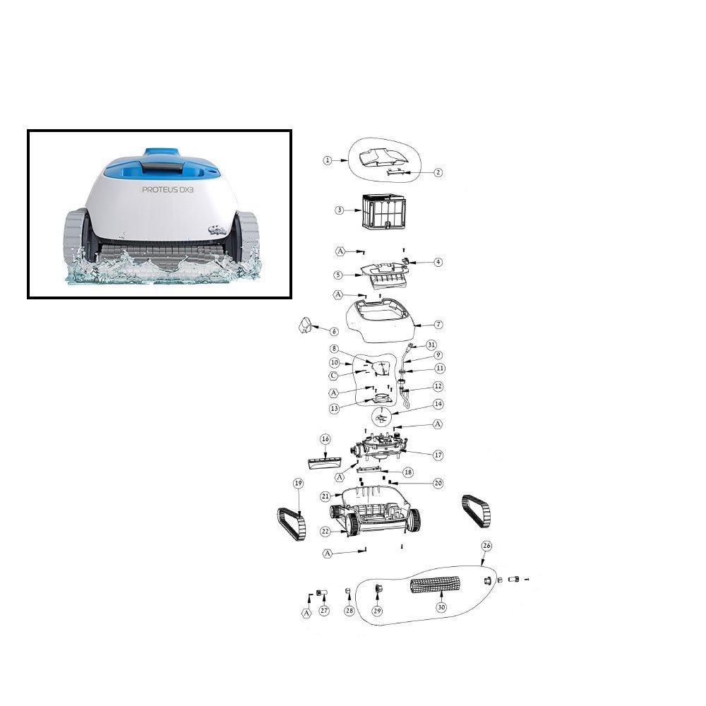 Dolphin Proteus DX3 Pool Cleaner Parts