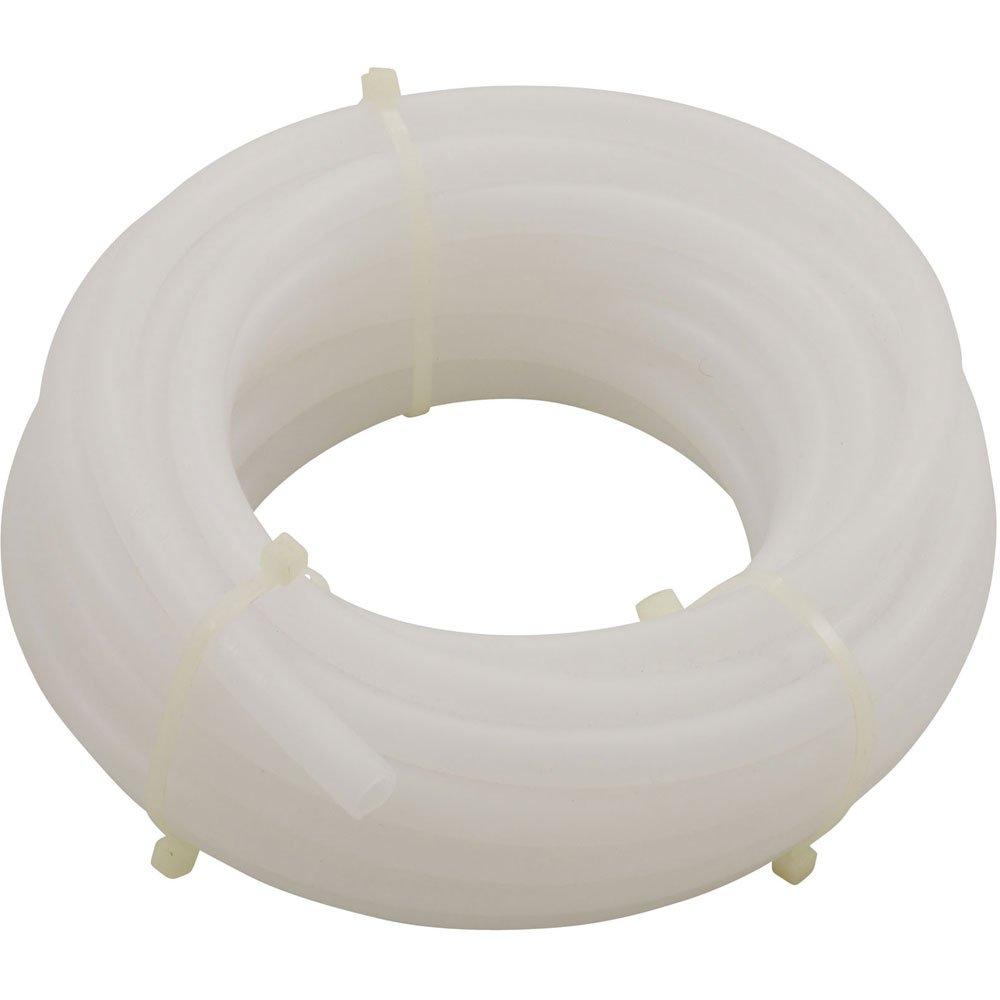 Tubing, Discharge, Blue-White,3/8"od,25ft,Clear Polyethylene