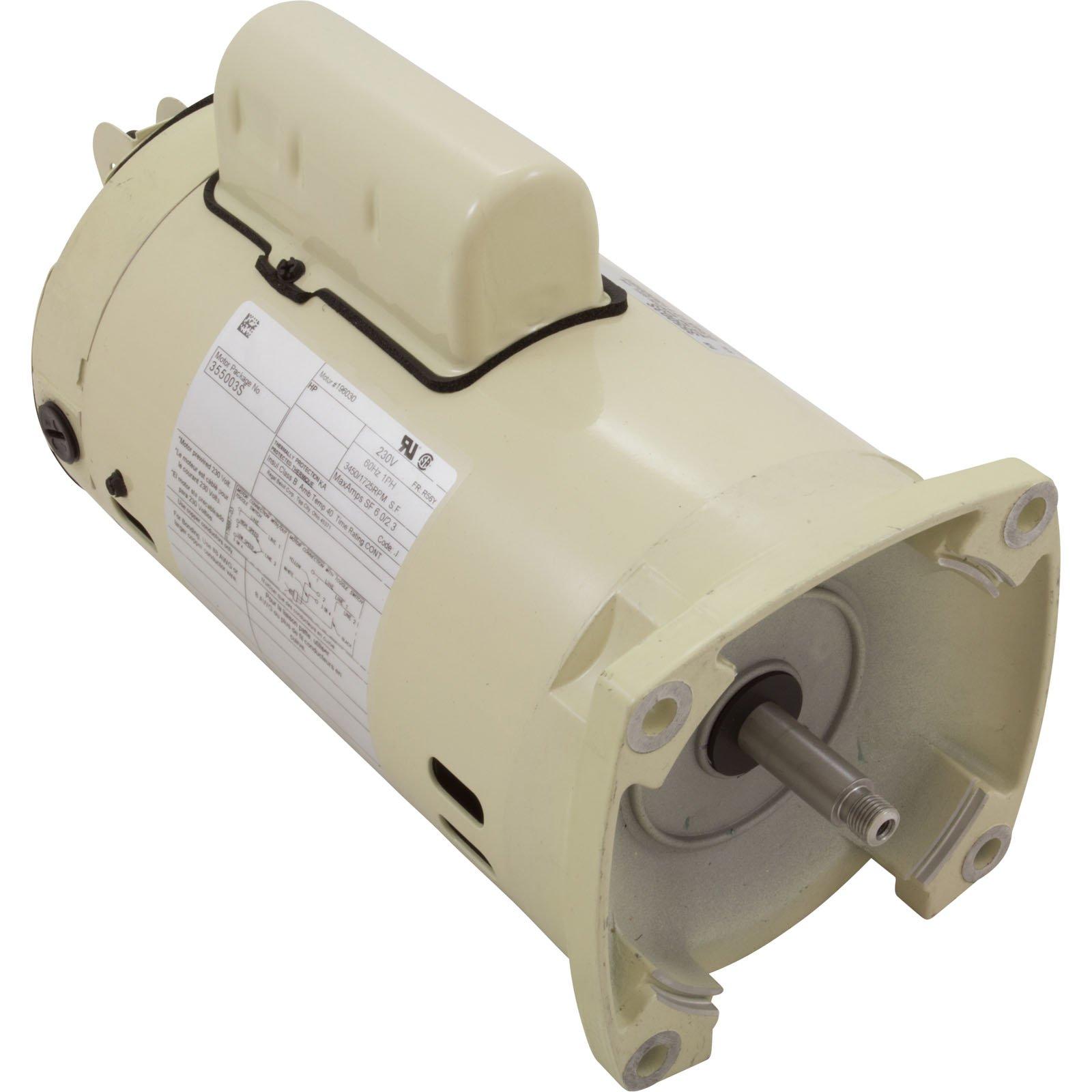 Pentair  355003S Square Flange 56Y 2-Speed 3/4HP Pool Pump Motor w Switch 230V