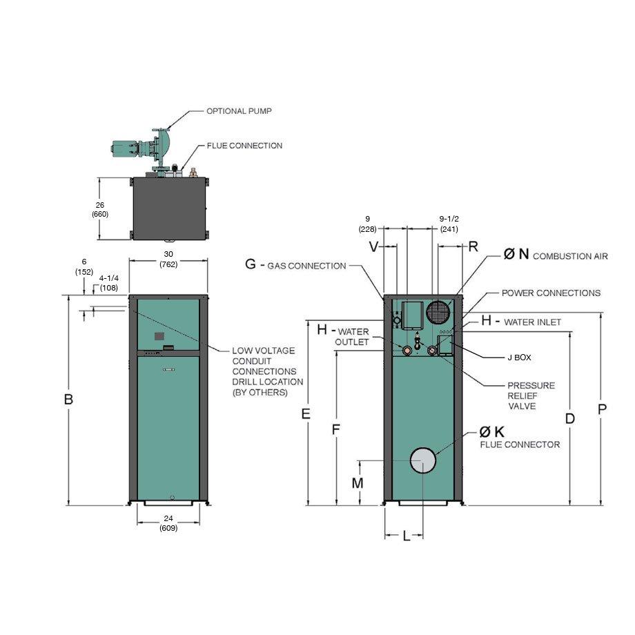P-1504A MVB Cat I & III Commercial Pool Heater