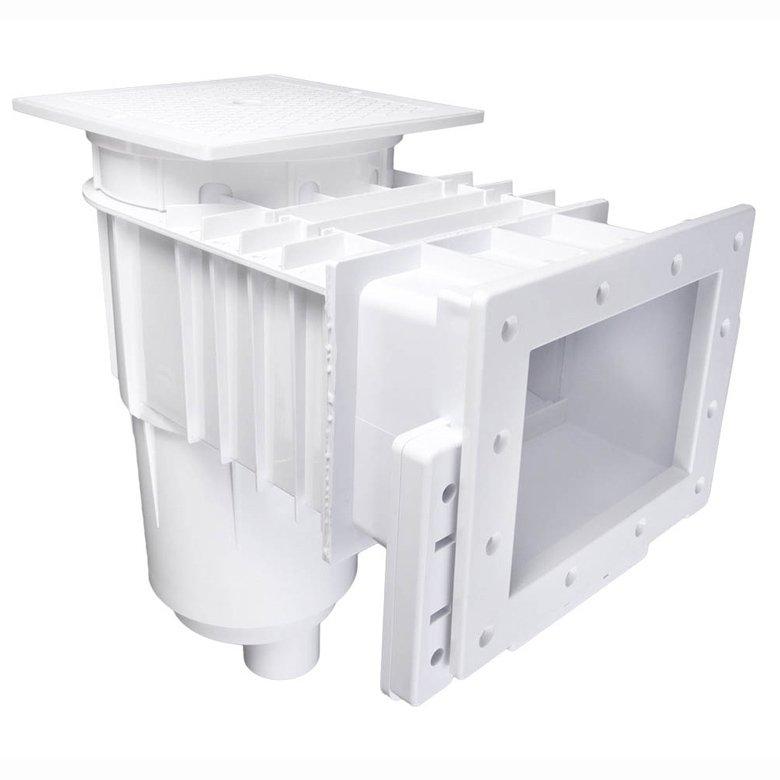 Vinyl Liner Skimmer Regular Mouth, Square Lid, White