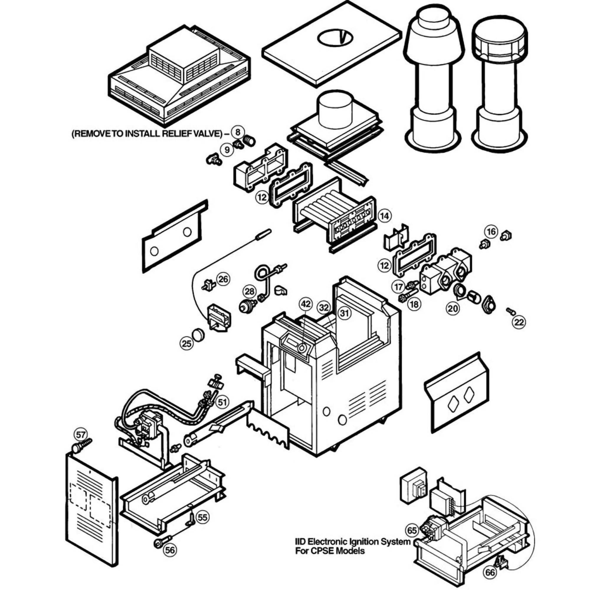 Hayward Heater CPS-CPSE Models 520-1820 Heater Parts