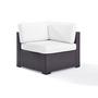 Biscayne Corner Chair with White Cushions