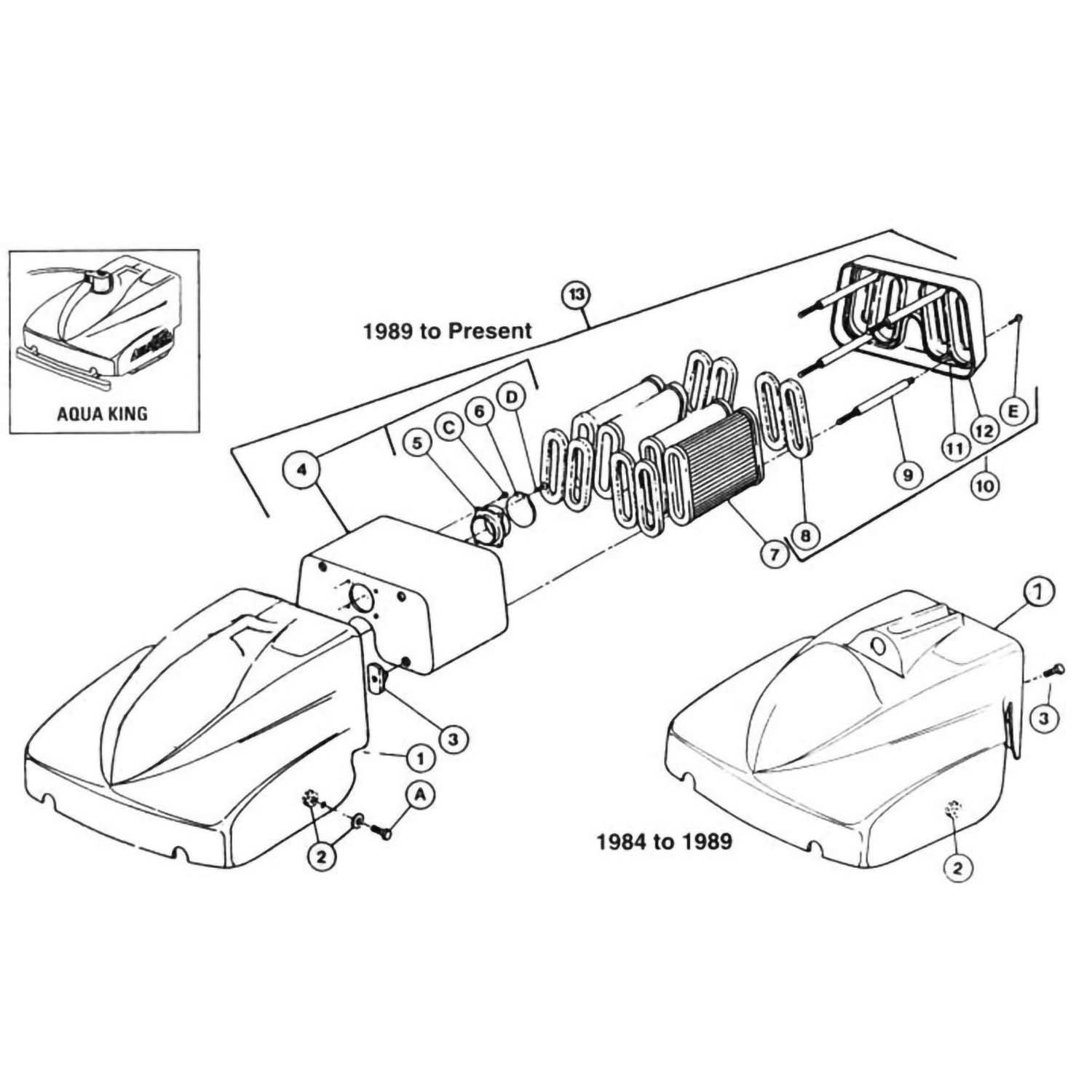 Aqua Vac King Commander Hood Filter Assembly Parts