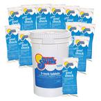 In The Swim  Sanitize  Shock Bundle  3 Inch Chlorine Tablets 50 lbs and Super Pool Shock 12 x 1 lb Bags