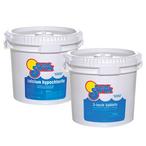In The Swim  Sanitize  Shock Bundle  3 Inch Chlorine Tablets 25 lbs and Calcium Hypochlorite Pool Shock 25 lbs.