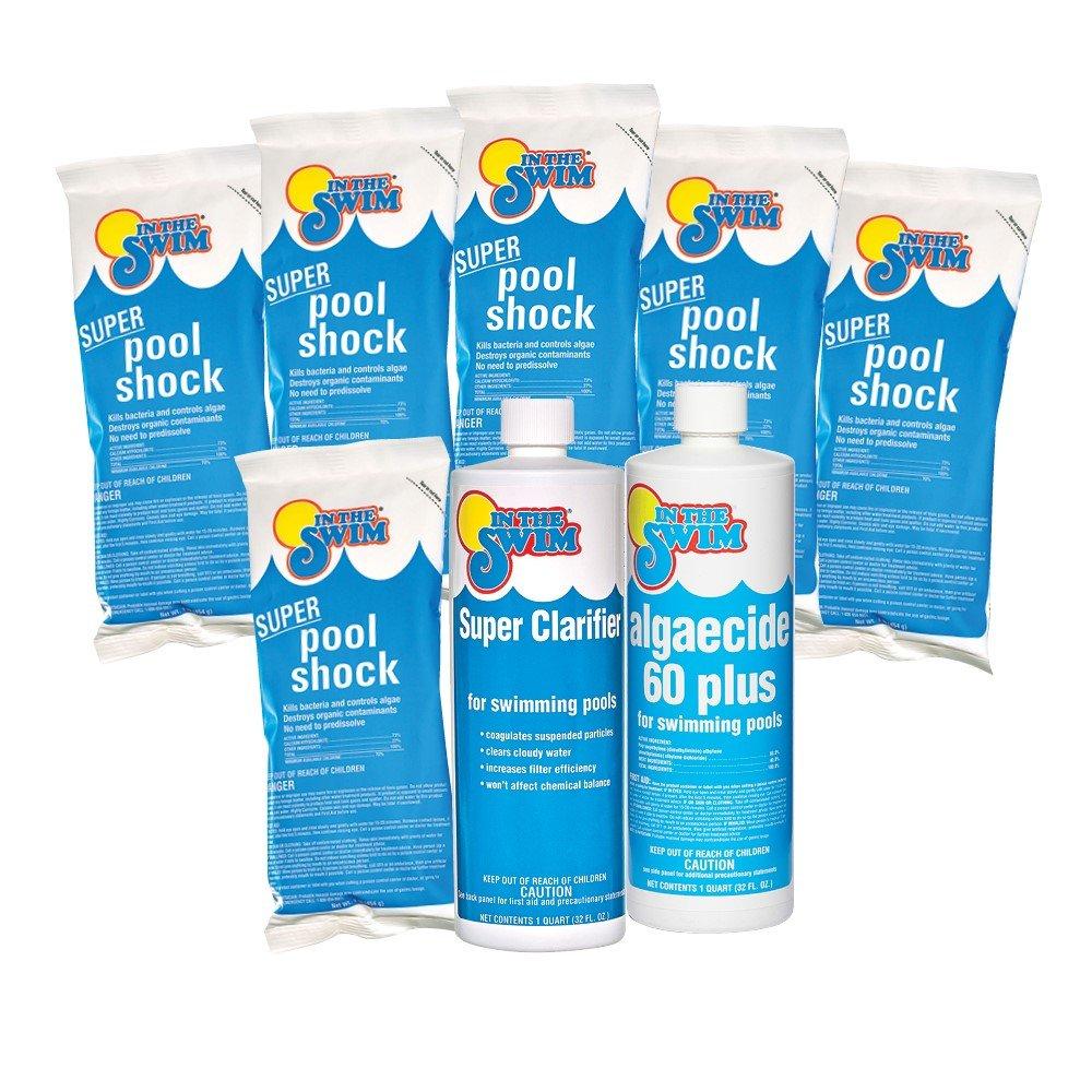 Algae Attack Pack Super Pool Shock 6 x 1 lb. Bags Algaecide 60 Plus 1