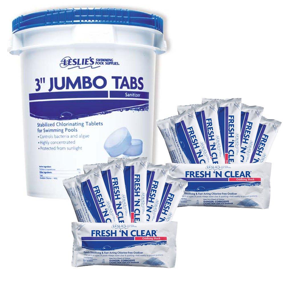 Leslie's 3 in. Jumbo Chlorine Tabs 35 lbs. Bucket and Fresh N Clear