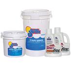 In The Swim  3 Inch Chlorine Tablets 50 lbs Bucket and Calcium Hypochlorite Pool Shock 25 lbs Bucket with 2 x Pool Perfect  PhosFree 3 L Bundle