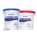 Leslie's  3 in Jumbo Chlorine Tabs 35 lbs Bucket and Fresh 'N Clear Non-Chlorine Pool Shock 40 lbs Bucket Bundle