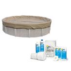 Polar Protector 20-Year 28 Round Winter Pool Cover with Pool Closing Kit up to 35,000 Gallons Bundle