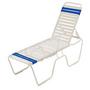 Commercial Vinyl Strap Chaise Lounge, Set of 4