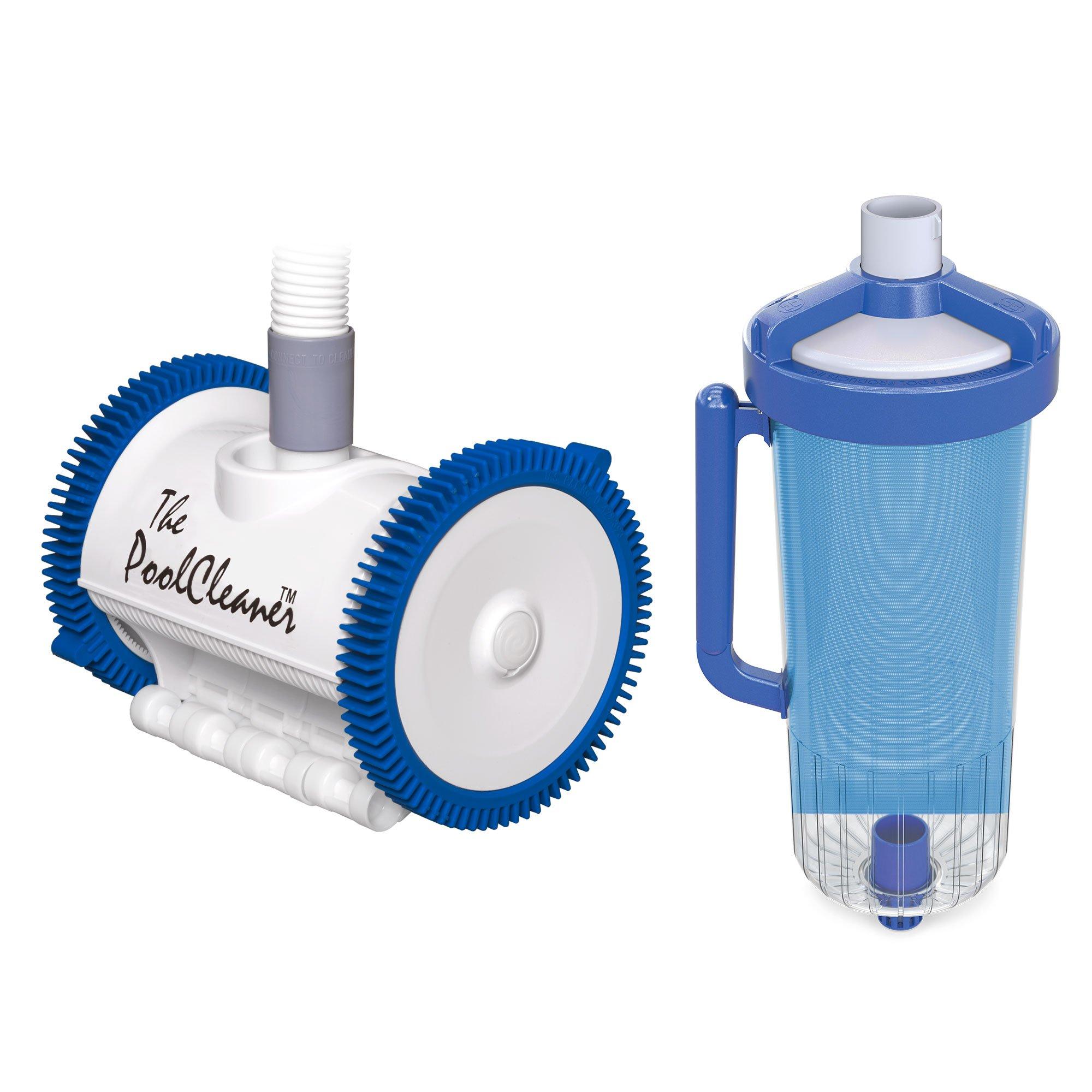 The PoolCleaner 2-Wheel Suction Cleaner and Large Leaf Canister Bundle