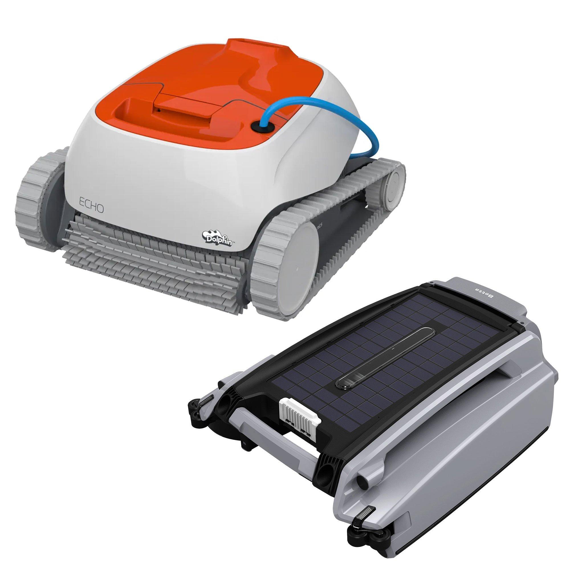 Dolphin Echo Robotic Pool Cleaner and Betta SE Plus Solar Powered Robotic Pool Skimmer Bundle