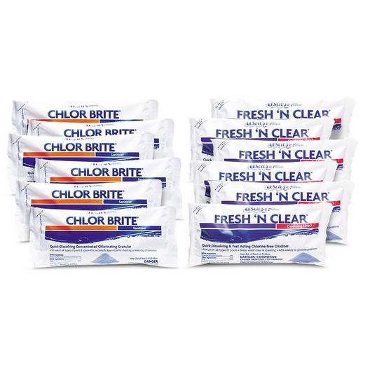 Chlor-Brite 6-pack and Fresh-N-Clear Chlorine Free 6-pack