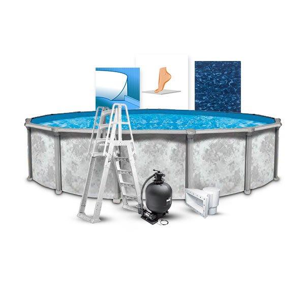 12' Round Above Ground Pool with 52