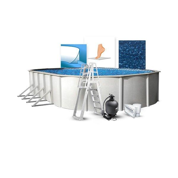 18' x 33' Oval Above Ground Pool with 48