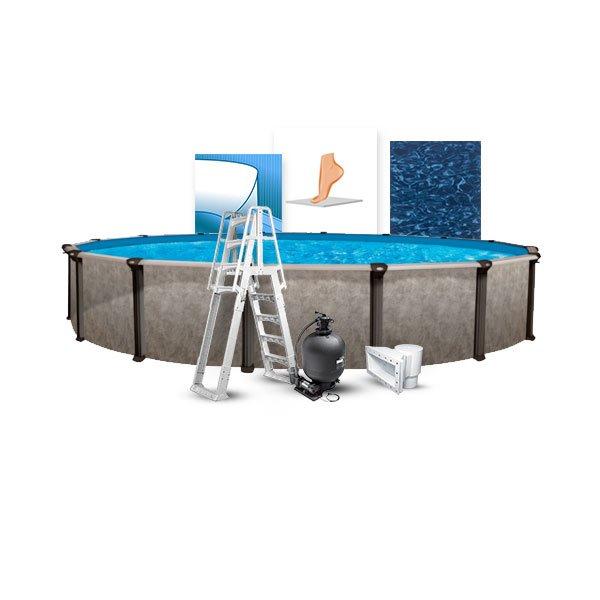 12' Round Above Ground Pool with 52