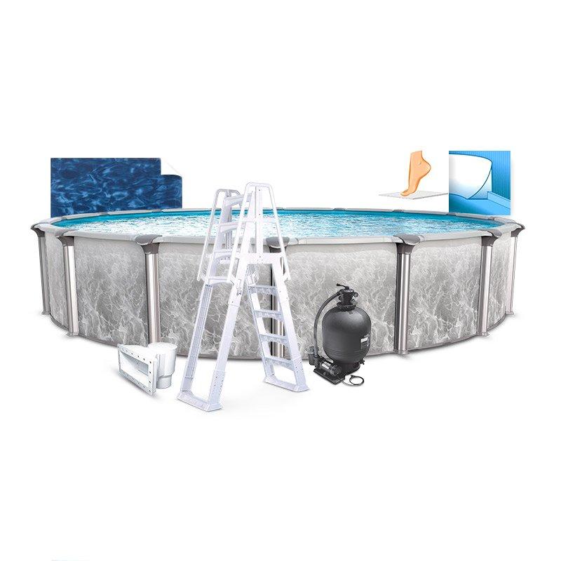 30' Round Above Ground Pool with 52