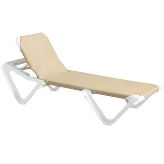 Nautical Sling Chaise Lounge Set  Khaki