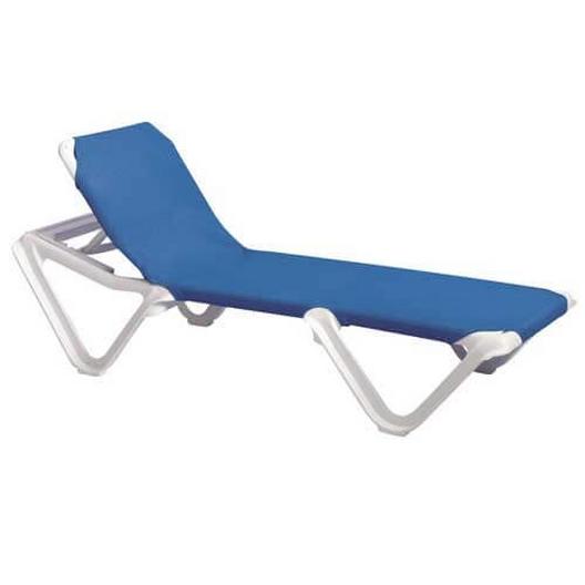Nautical Sling Chaise Lounge  Blue