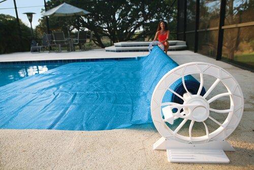 aqua splash pro above ground pool solar cover reel system