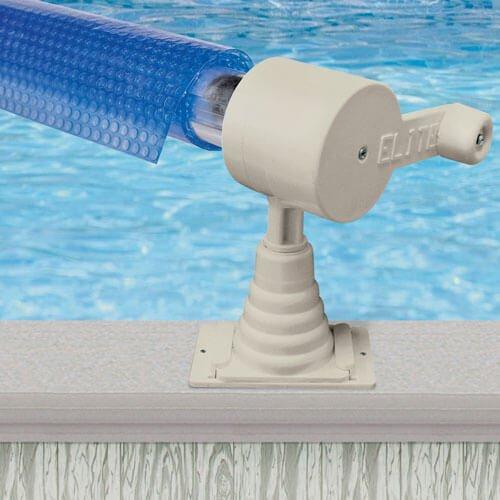 Monsoon Inground Swimming Pool Solar Blanket Cover Reel Up to 24' Wide