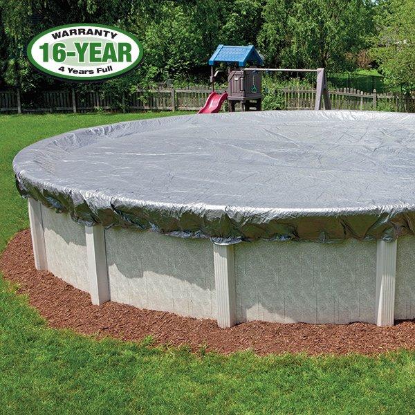 Super Polar Plus 12 Round Winter Pool Cover with 20 Cover Clips