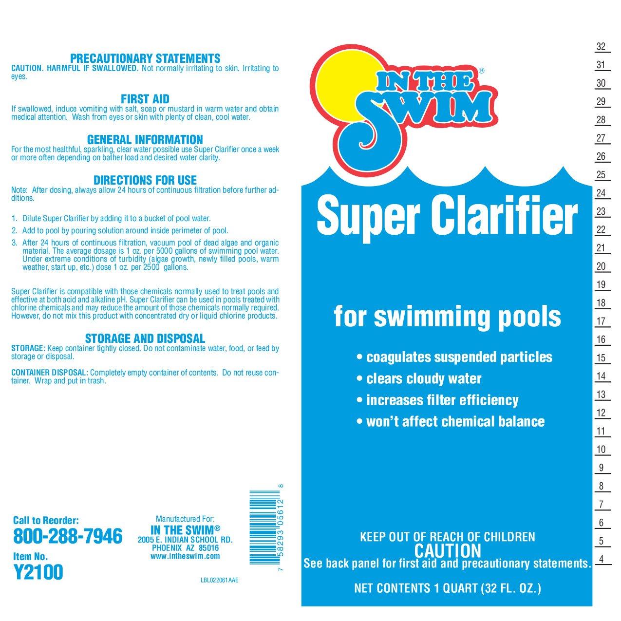 In The Swim  Super Clarifier for Swimming Pools