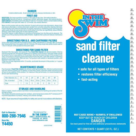 Liquid Sand Filter Cleaner