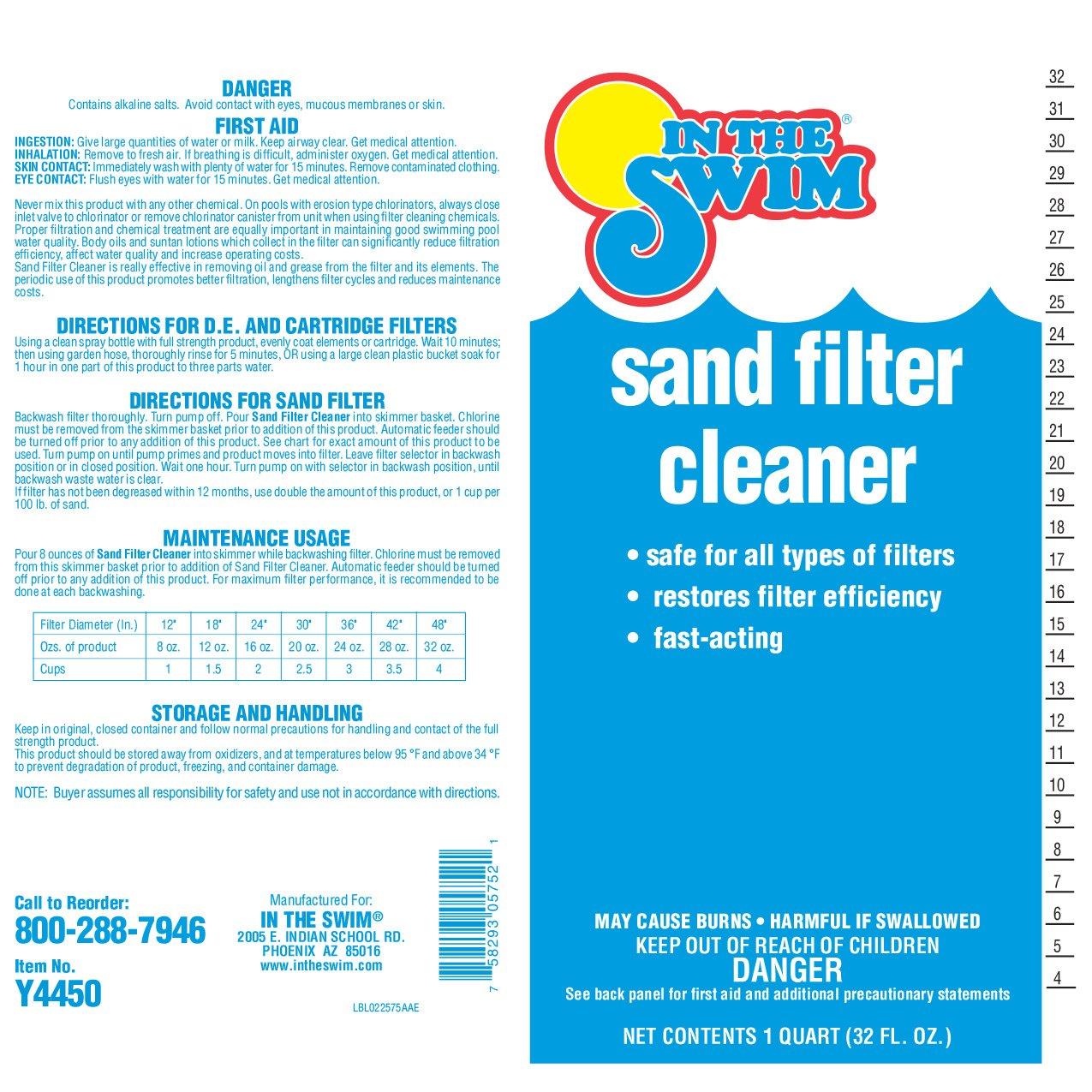 In The Swim  Sand Filter Cleaner 1 Quart