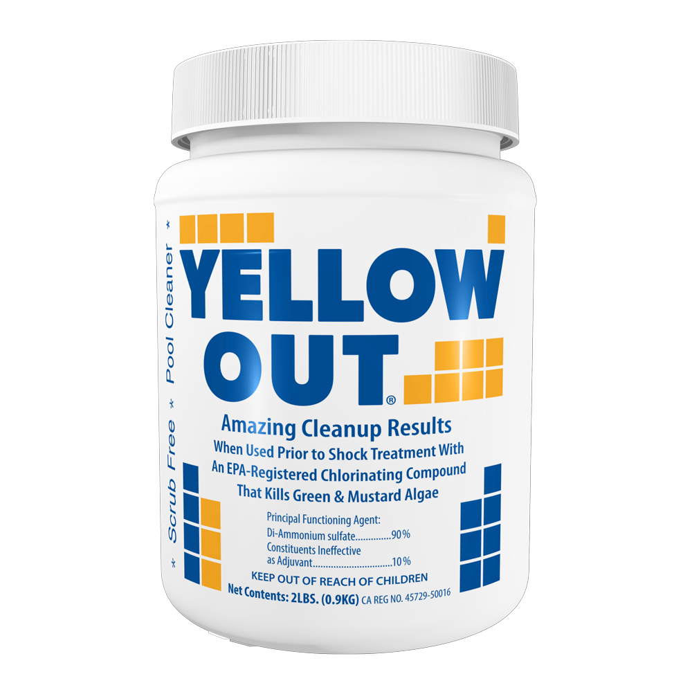 yellow out to remove mustard algae in your pool