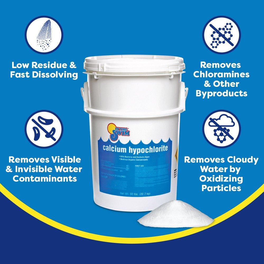 In The Swim  Calcium Hypochlorite Pool Shock Bucket  25 lbs.