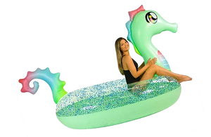 An image of Gigantic Glitter Seahorse Pool Raft