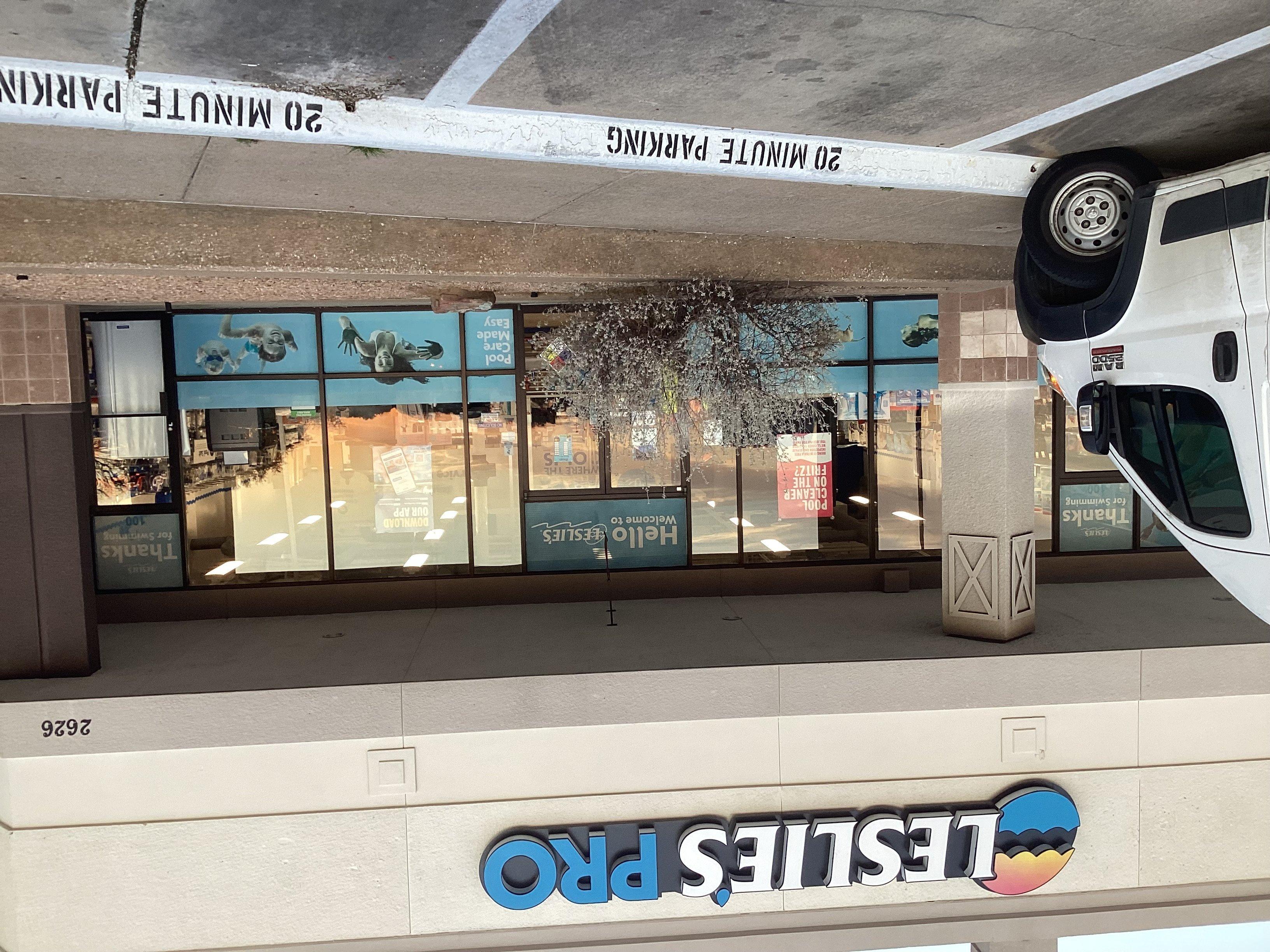 an image of a Leslie's storefront