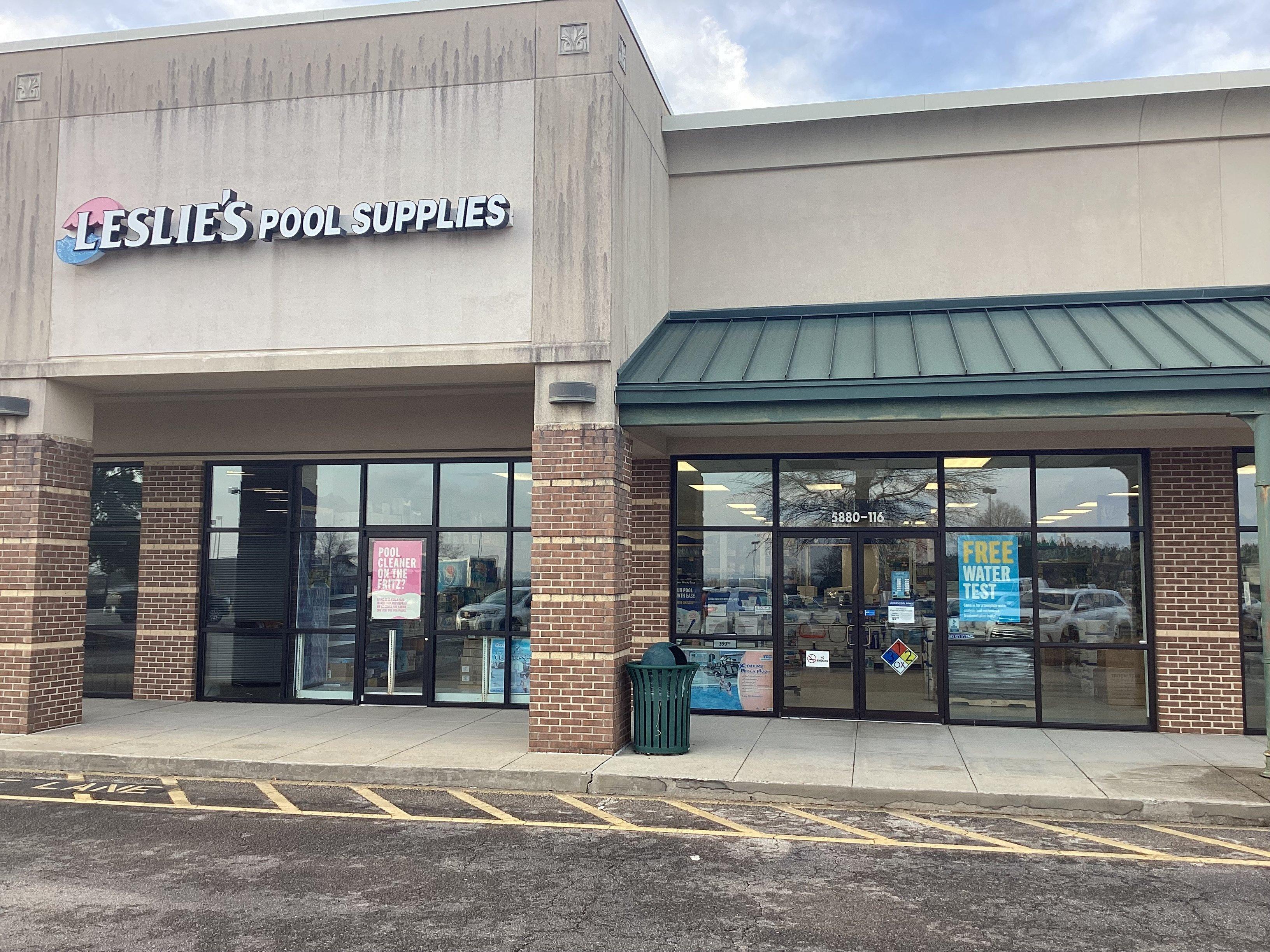 an image of a Leslie's storefront