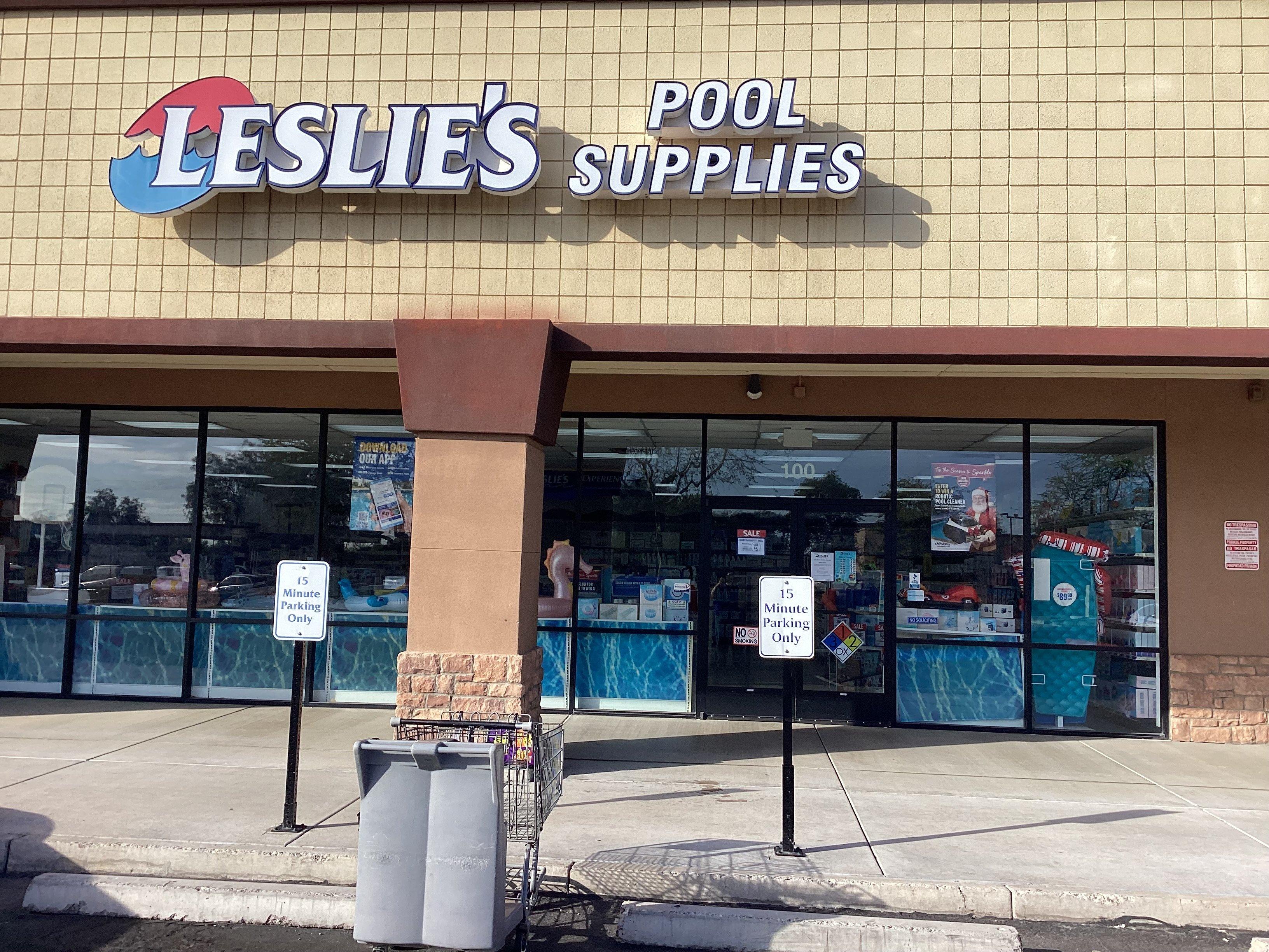 an image of a Leslie's storefront