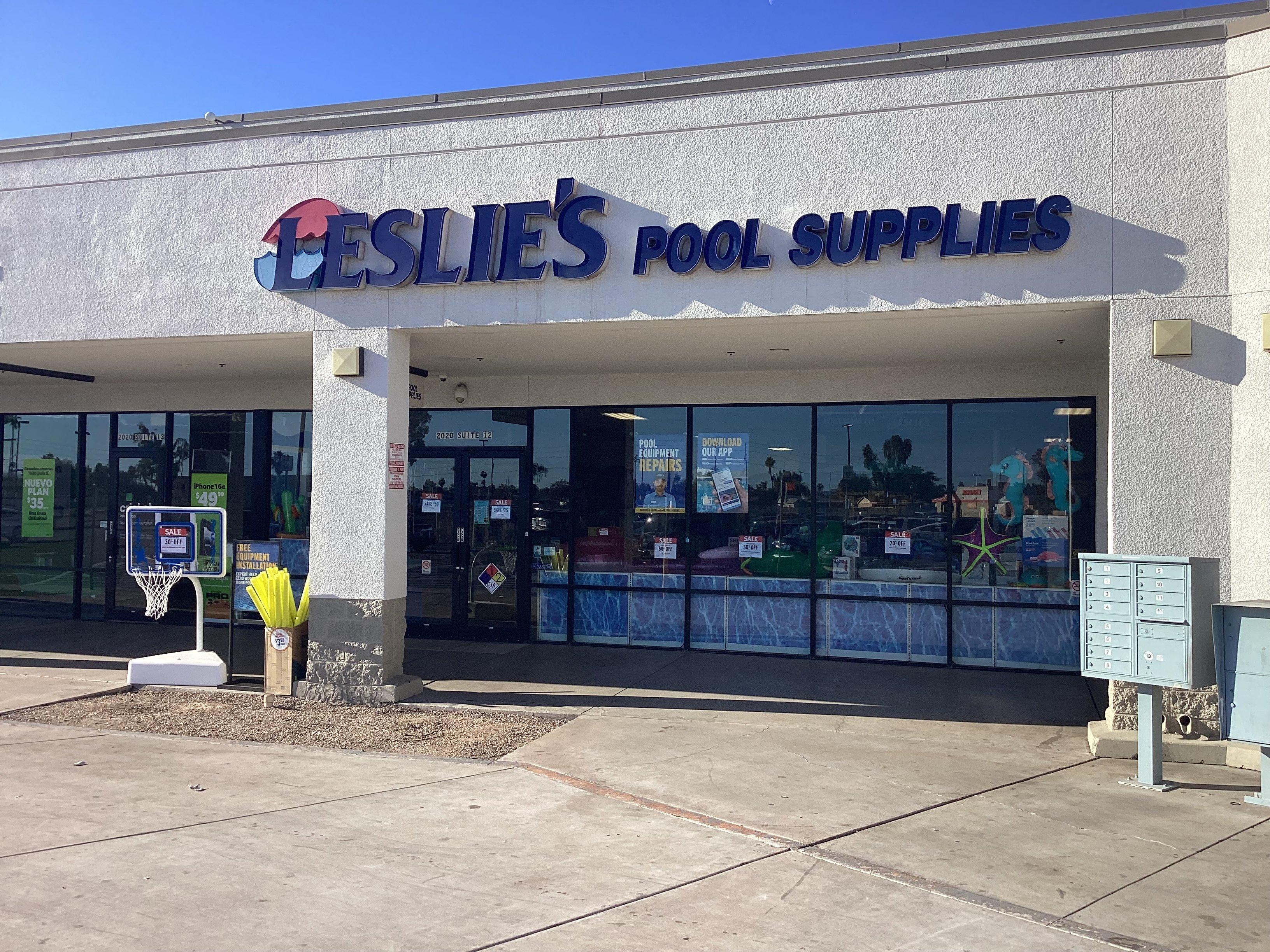 an image of a Leslie's storefront